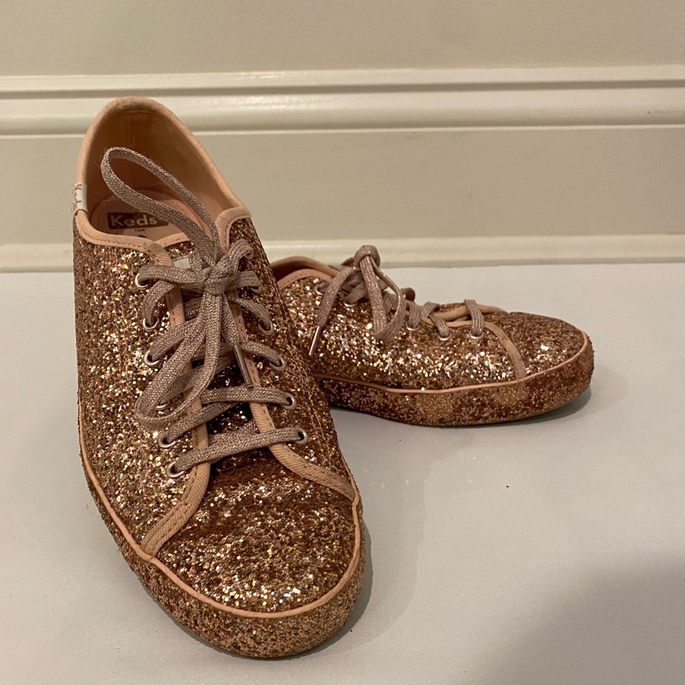 Kate Spade / Keds Pink Glitter Sneakers